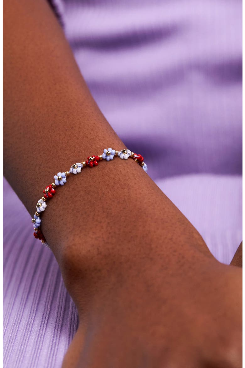 Daisy Chain Bracelet, Alternate, color, GOLD