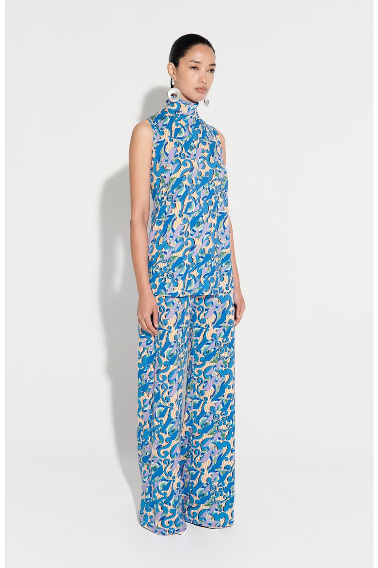 Sur High Waist Wide Leg Cotton Pants, Alternate, color, Espiritu Print