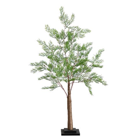 3-ft Lighted Artificial Cypress Tree with 120 Warm White LED Lights