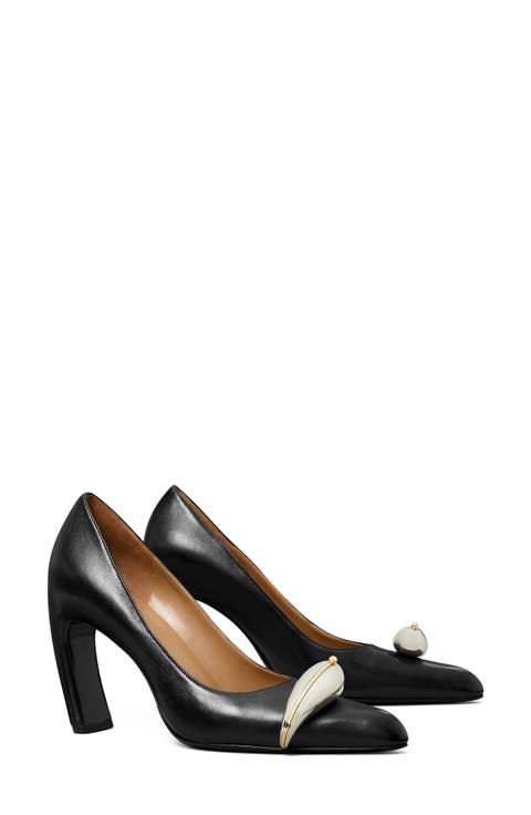 パーティーシューズ Tory Burch Heeled shoes Beige Luxury shoes for women - Tory Burch bicolor beige and black