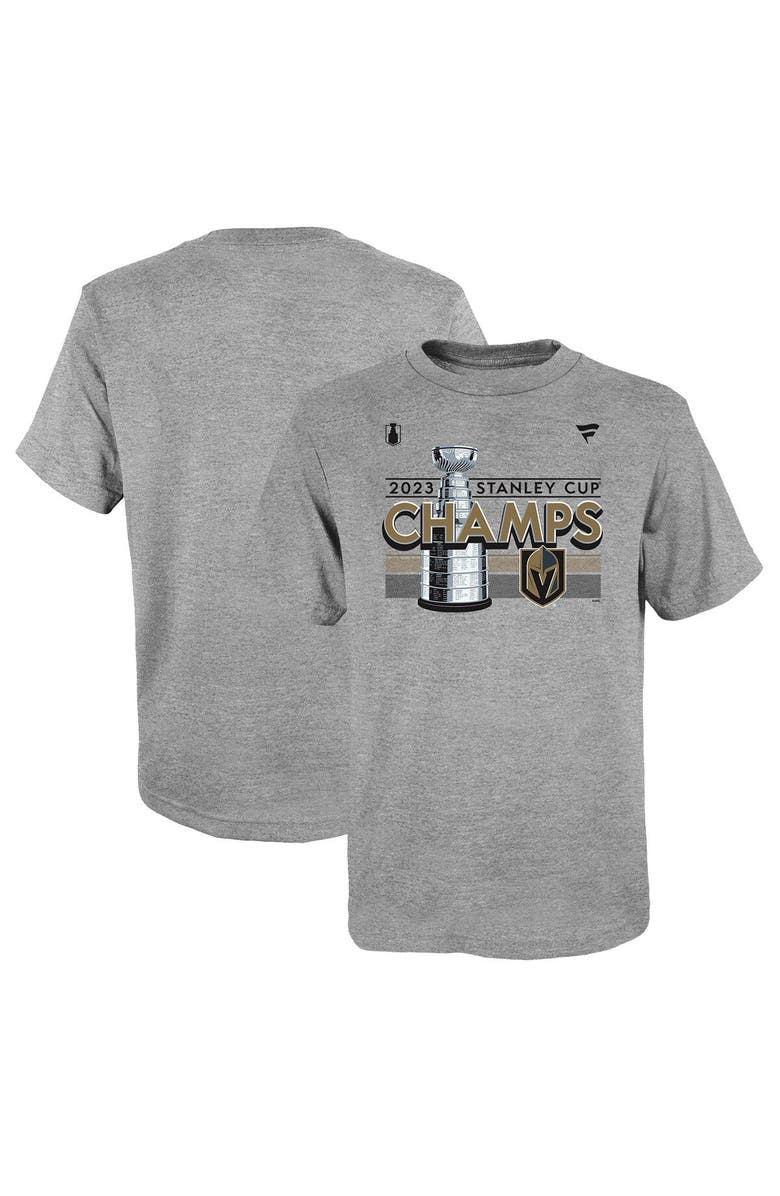FANATICS Preschool Fanatics Branded  Heather Gray Vegas Golden Knights 2023 Stanley Cup Champions Locker Room T-Shirt, Main, color, Heather Gray