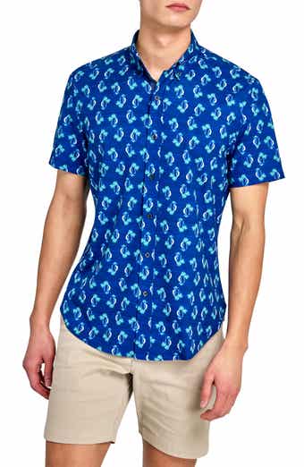 CONSTRUCT Slim Fit 4-Way Stretch Short Sleeve Button-Up Shirt Slim Fit 4-Way Stretch Short Sleeve Button-Up Shirt