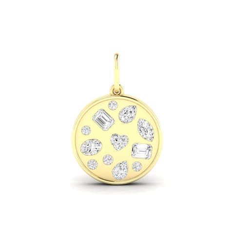 Multi-Shape Inlay Coin in 14K