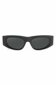 AQS Valentina 55mm Polarized Oval Sunglasses