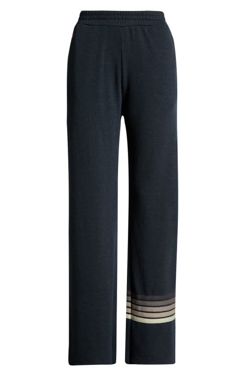 Aviator Nation Rugby Stitch Wide Leg Sweatpants