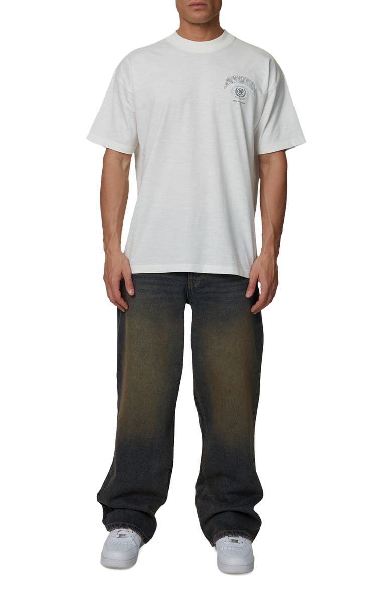 Straight Leg Baggy Jeans, Alternate, color, Brown