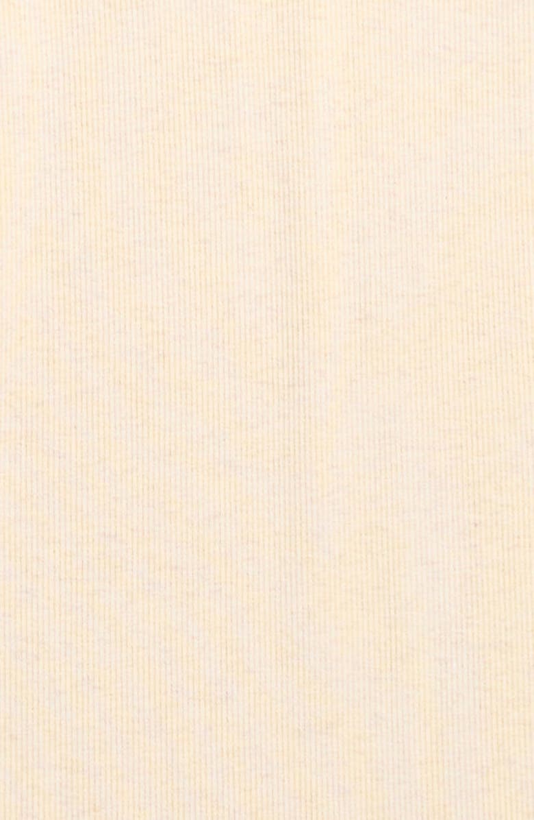 QUINCY MAE Rib Knotted Organic Cotton Blend Gown & Hat Set, Alternate, color, Oatmeal