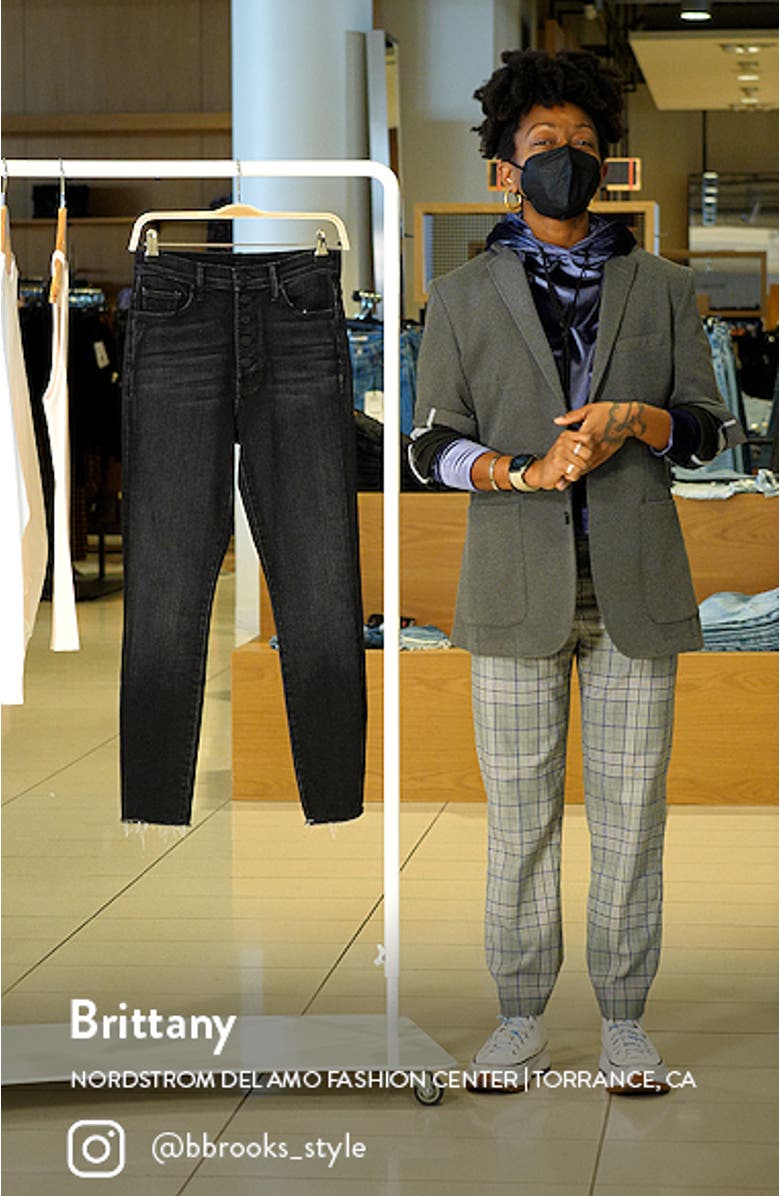 The Pixie Swooner High Waist Frayed Ankle Skinny Jeans, sales video thumbnail