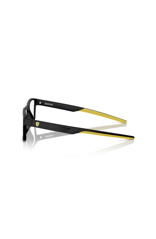 Scuderia Ferrari 57mm Rectangle Optical Glasses In Black