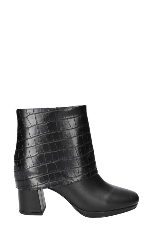 Easy Street Sutton Foldover Cuff Platform Bootie In Black
