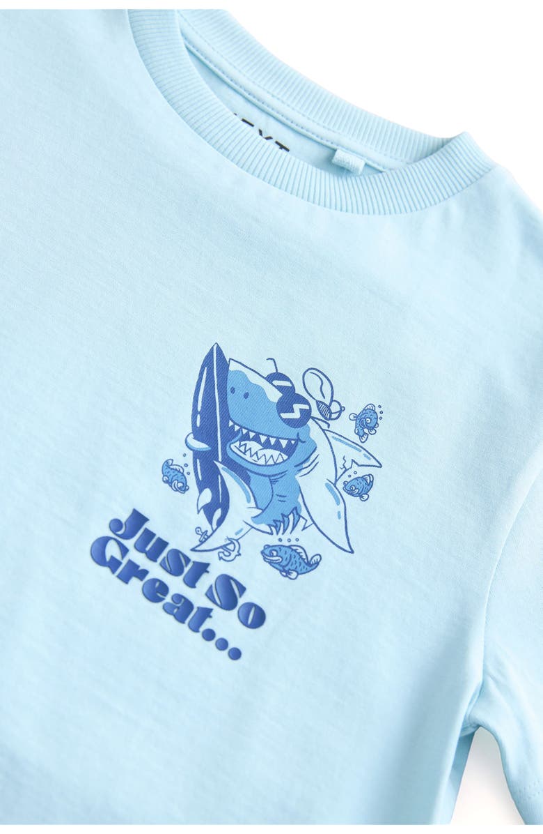 NEXT Kids' Shark Cotton Graphic T-Shirt, Alternate, color, Blue