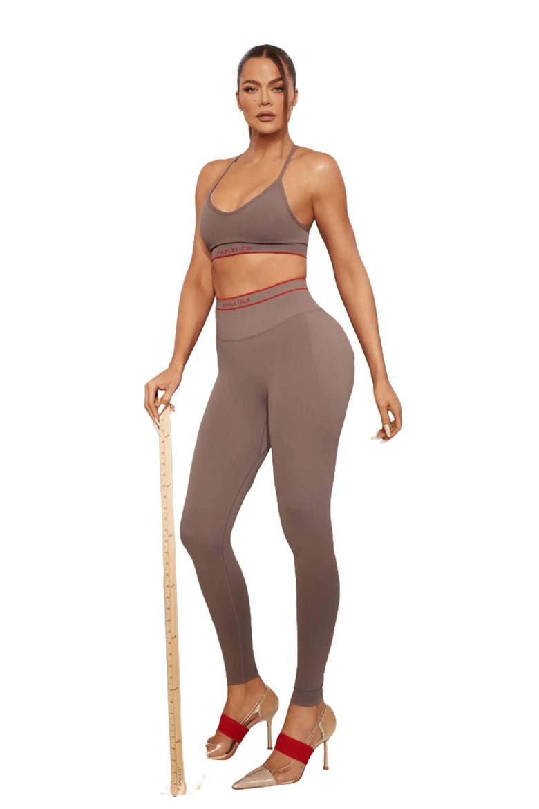 Seamless V-Neck Low Impact Bra, Alternate, color, Desert Shadows/Heated Red