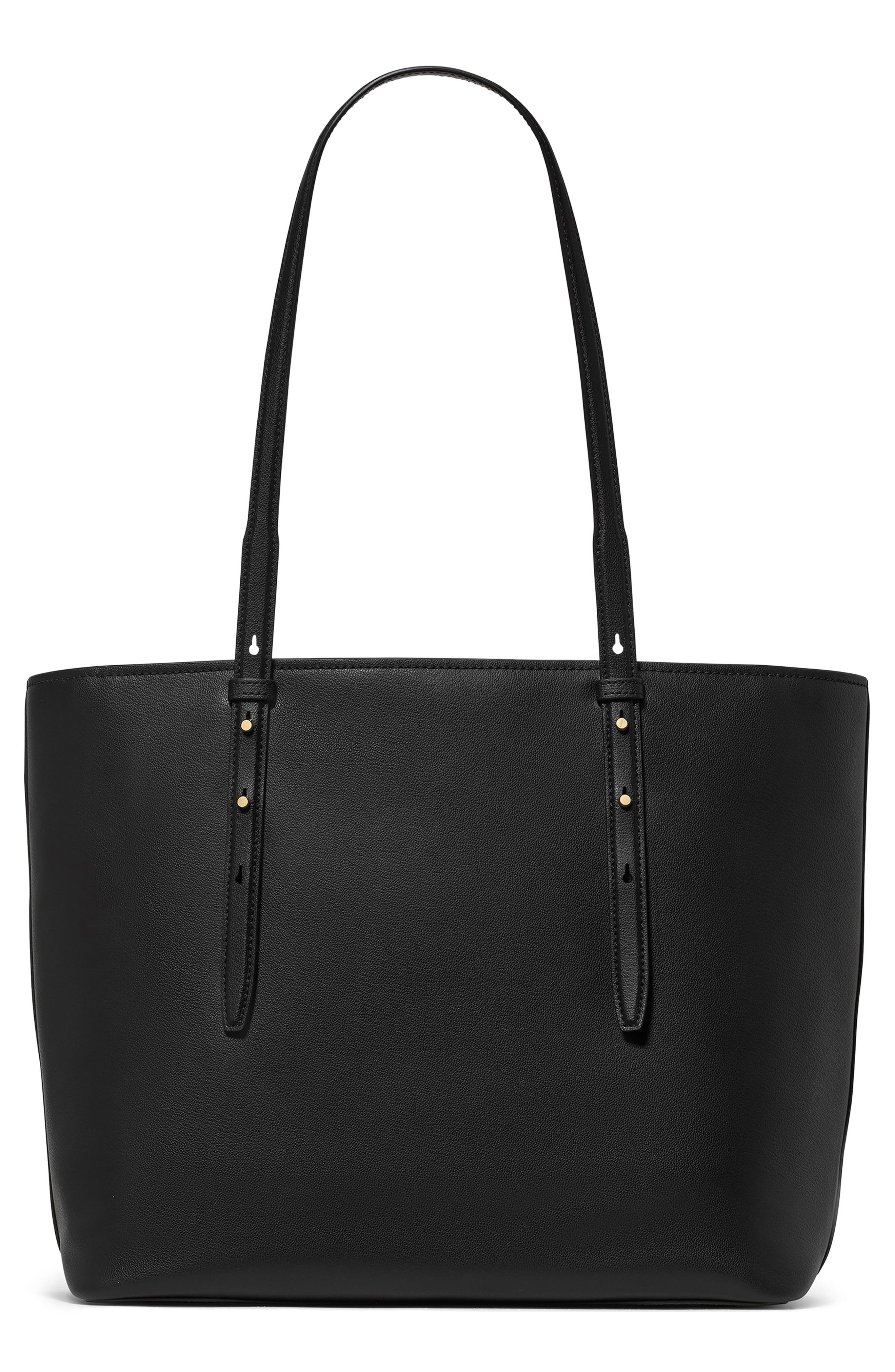 Kate Spade New York do it all fine grain leather tote, Alternate, color, Black