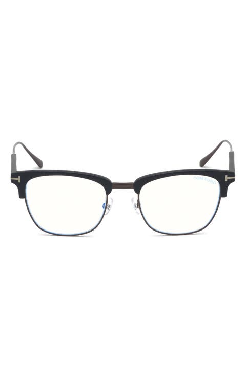 52mm Geometric Blue Light Blocking Optical Glasses