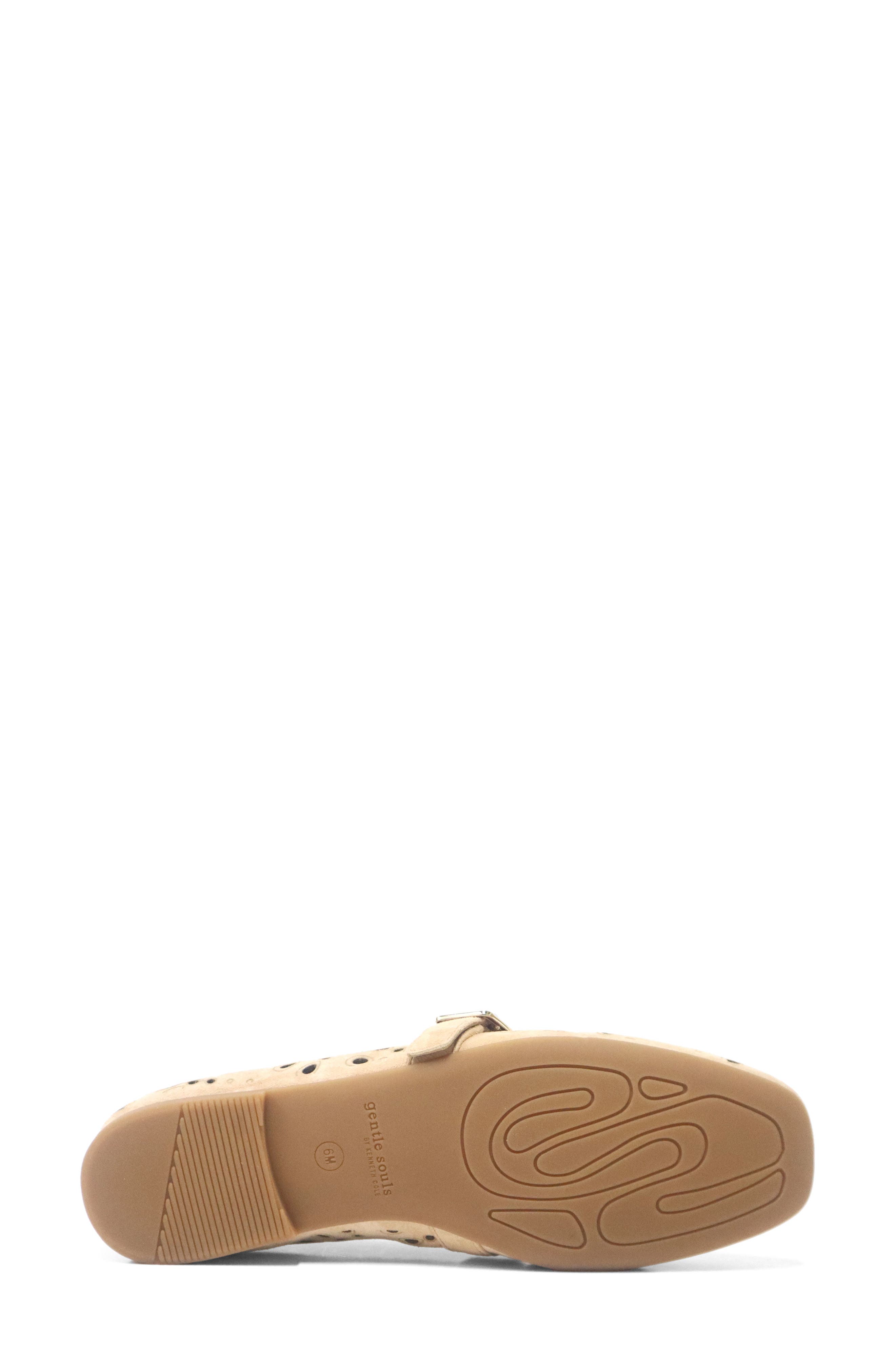Wini Laser-Cut Mary Jane Flat, Alternate, color, PORCINI SUEDE