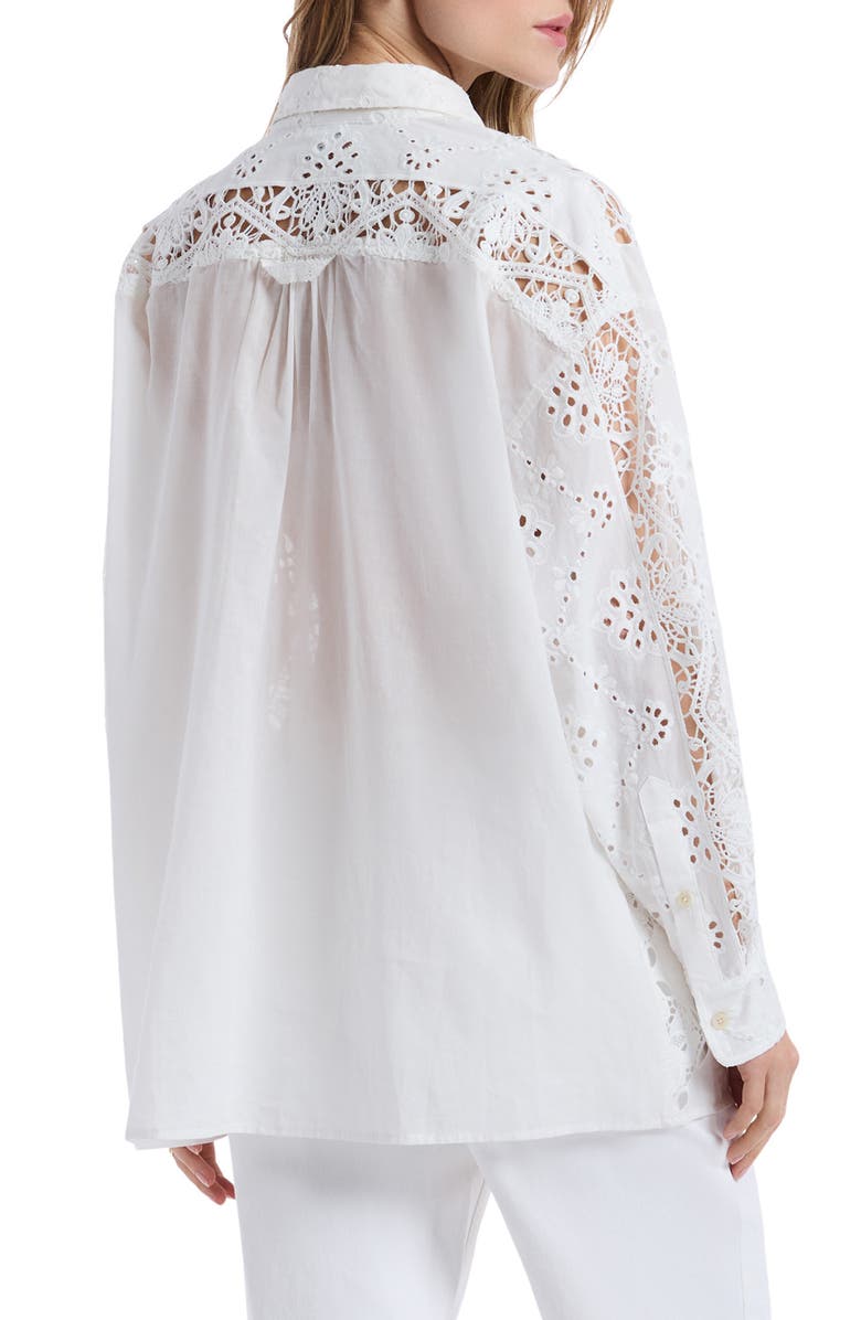Robert Graham Lola Long Sleeve Woven Shirt, Alternate, color, White