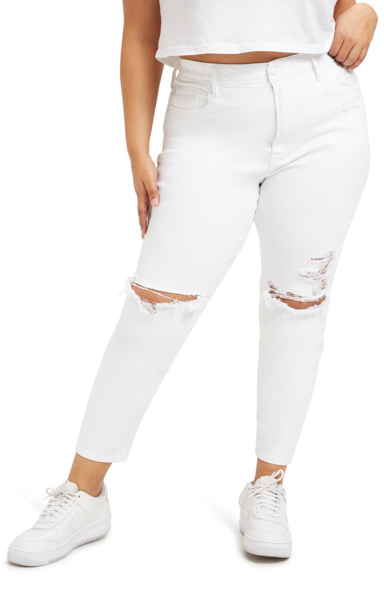 Good American Good Waist Skinny Leg Ankle Jeans, Alternate, color,