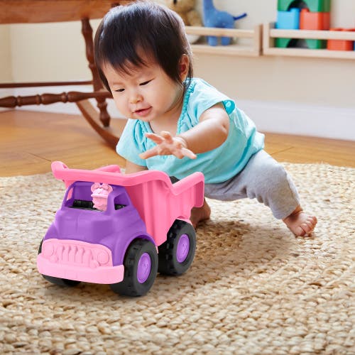 Green Toys Green Toy Disney Baby Minnie Mouse Dump Truck, Plastic, Play Vehicle, Kids In Black