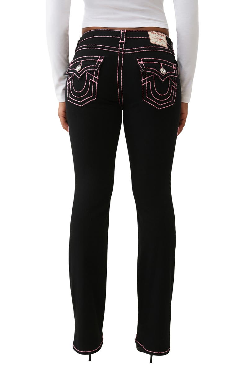 True Religion Becca Flap Pocket Bootcut Jeans, Alternate, color, Black Rinse