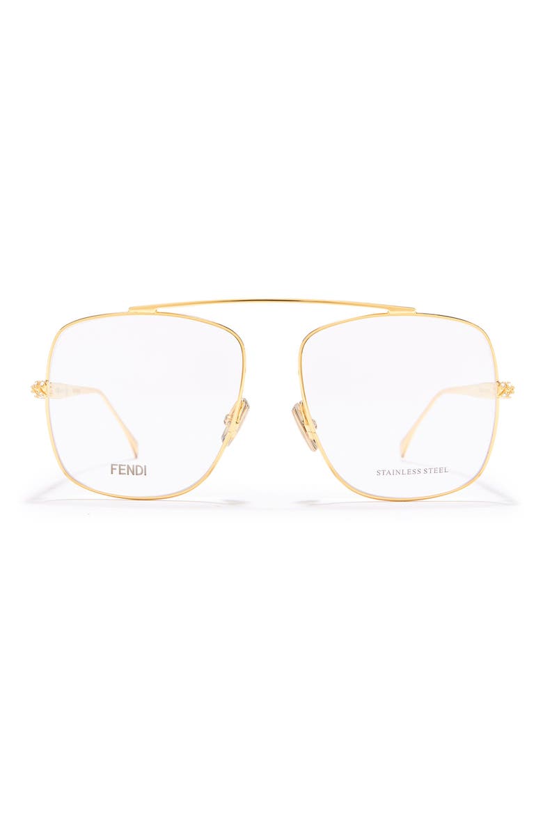 57mm Aviator Optical Frames, Main, color, GOLD