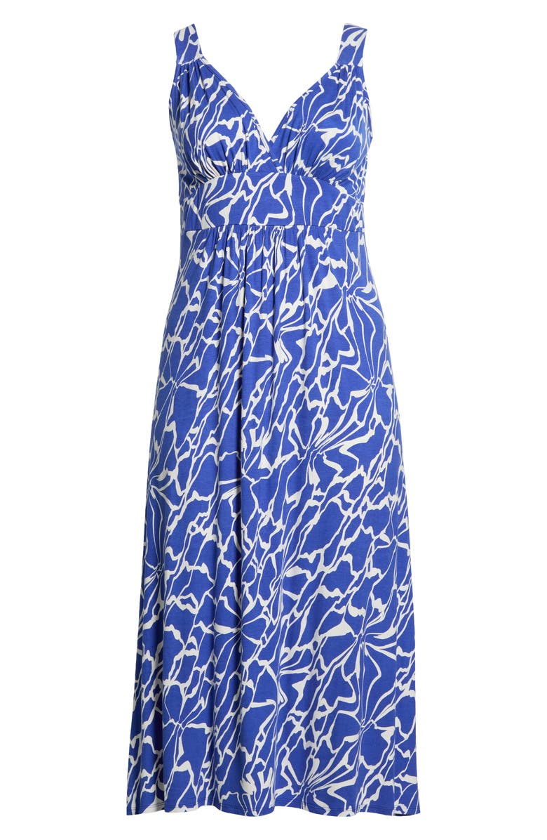 Loveappella Floral Sleeveless Jersey Maxi Dress, Alternate, color, Electric