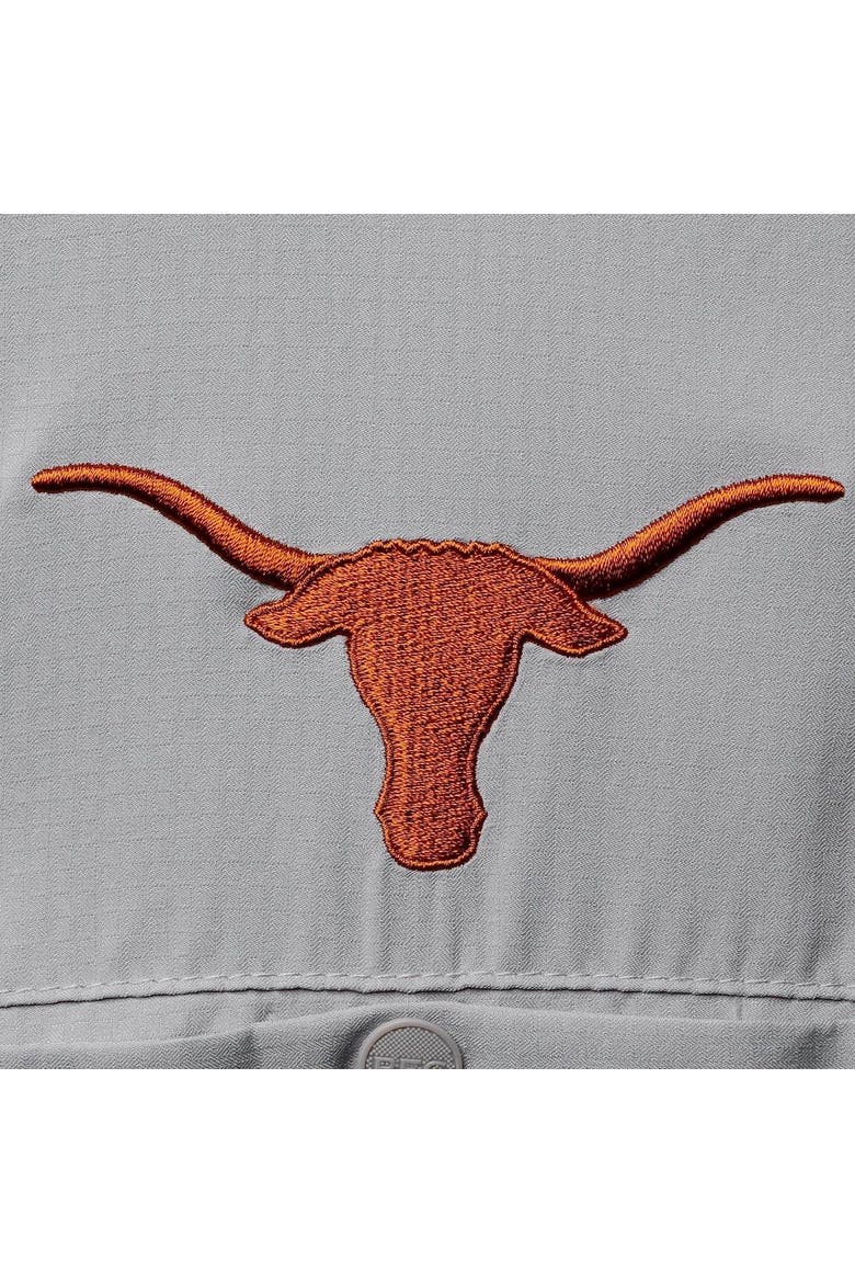 Men's Columbia Gray Texas Longhorns Big & Tall Tamiami Omni-Shade Button-Down Shirt, Alternate, color, Gray