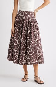 Nordstrom Pleated Cotton Poplin Skirt