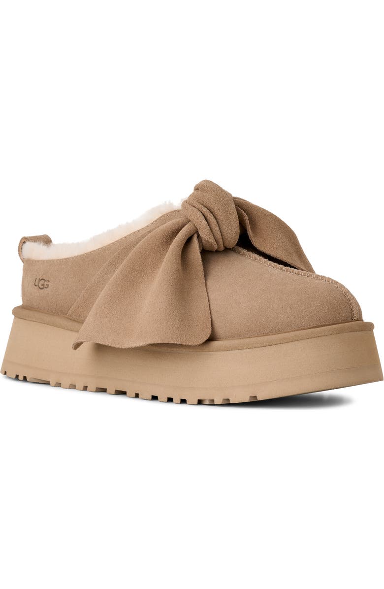 UGG<sup>®</sup> Classic Mini Bow Genuine Shearling Lined Slipper, Main, color,