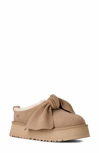 Classic Mini Bow Genuine Shearling Lined Slipper