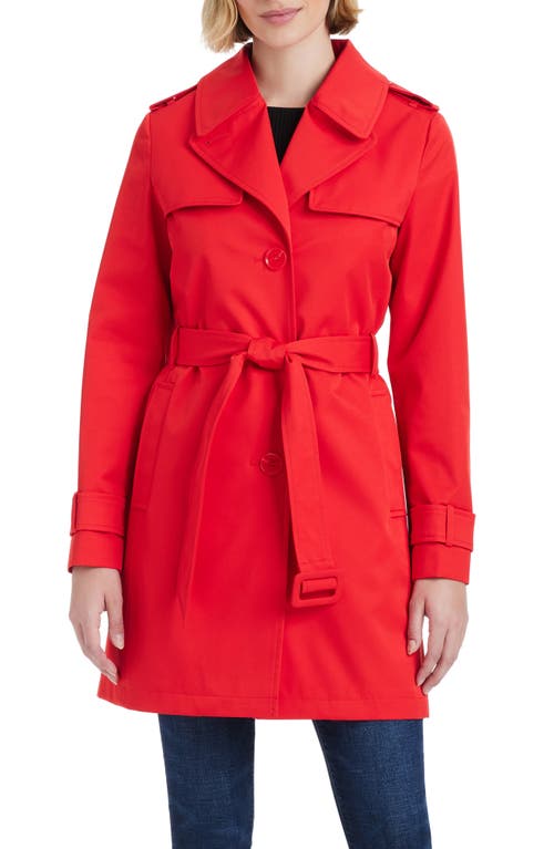 Kate Spade New York Short Trench Coat In Classic Red