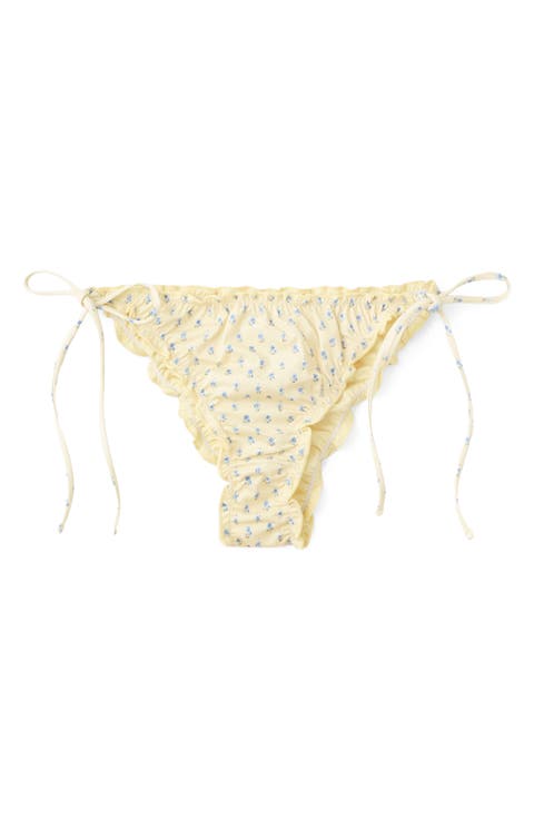 Floral Print Cheeky Bikini Bottoms