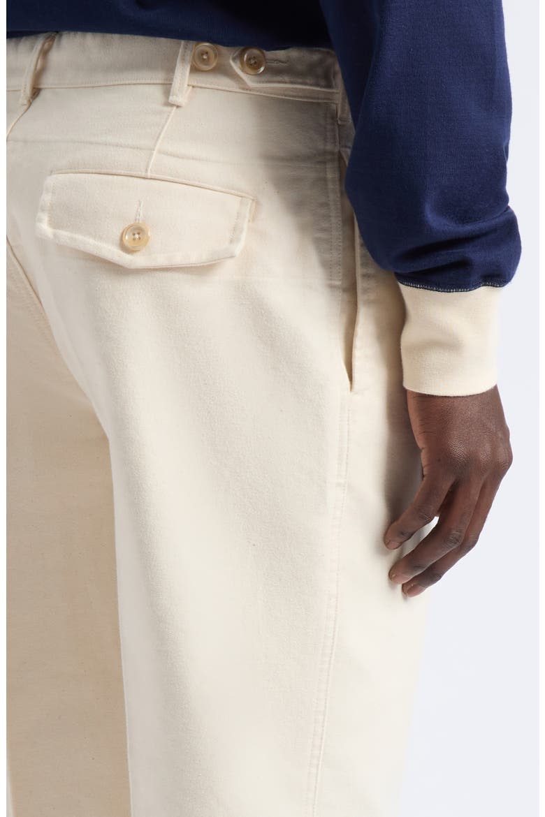 Games Pleated Cotton Moleskin Trousers, Alternate, color, ECRU 050