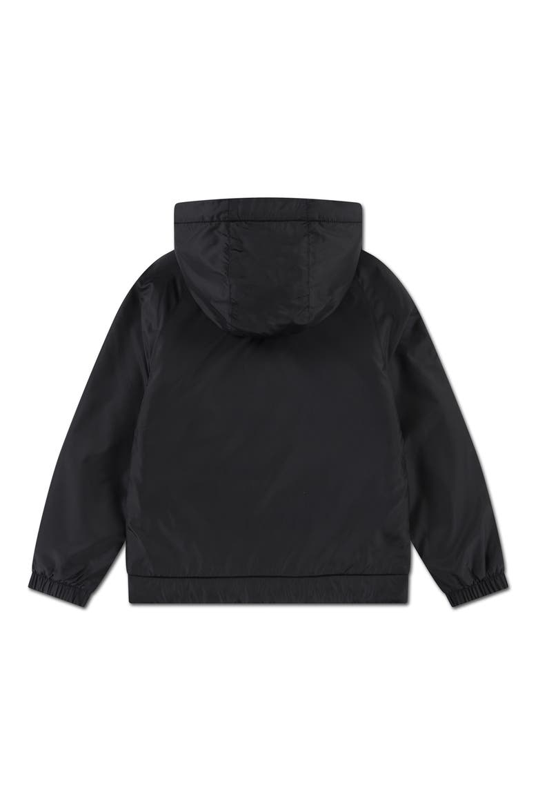 Kids' Camo Print Fleece Lined Windbreaker, Alternate, color, BLACK/ WHITE