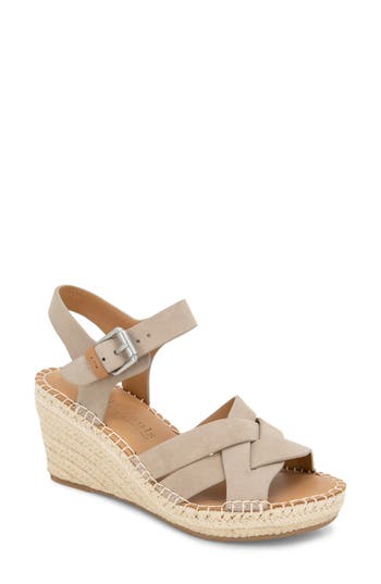 Gentle Souls Caspian Wedge Sandal In Neutral