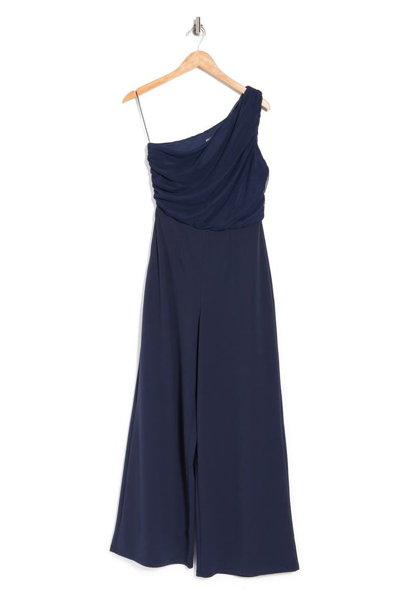 Ava One-Shoulder Wide Leg Jumpsuit, Alternate, color, NAVY BLAZER