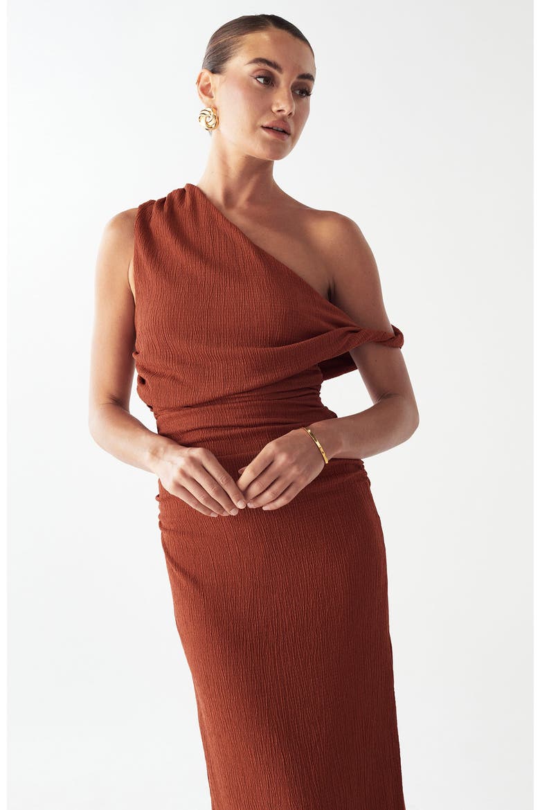 Crest Maxi Dress, Alternate, color, Copper