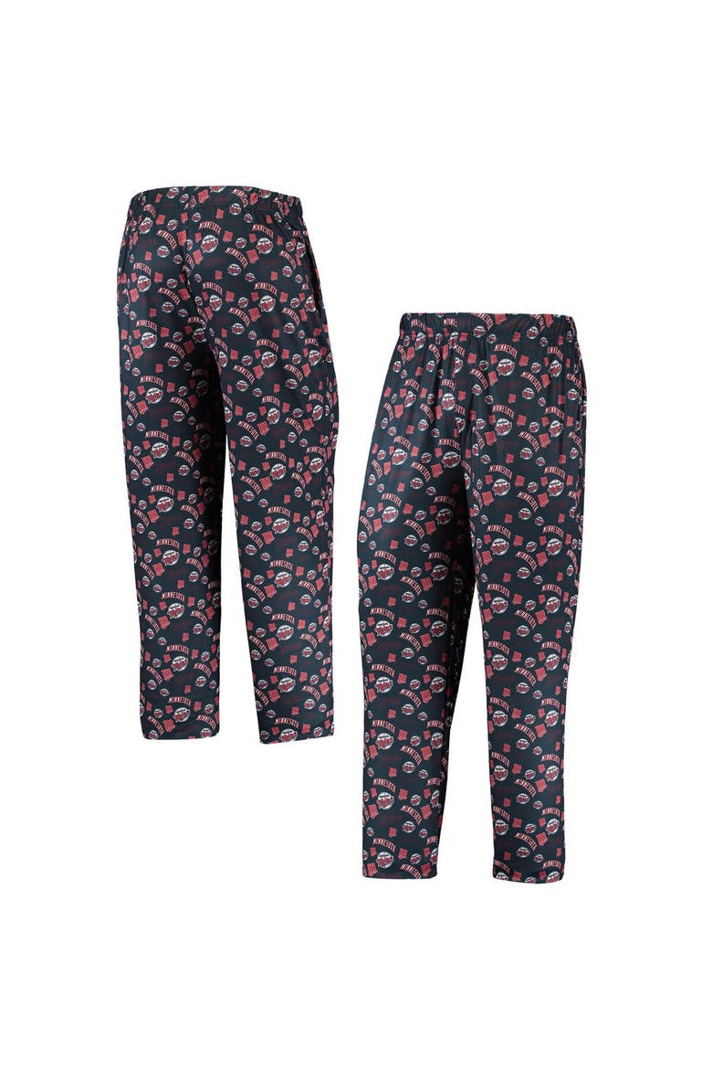Men's FOCO Navy Minnesota Twins Cooperstown Collection Repeat Pajama Pants, Main, color, Navy