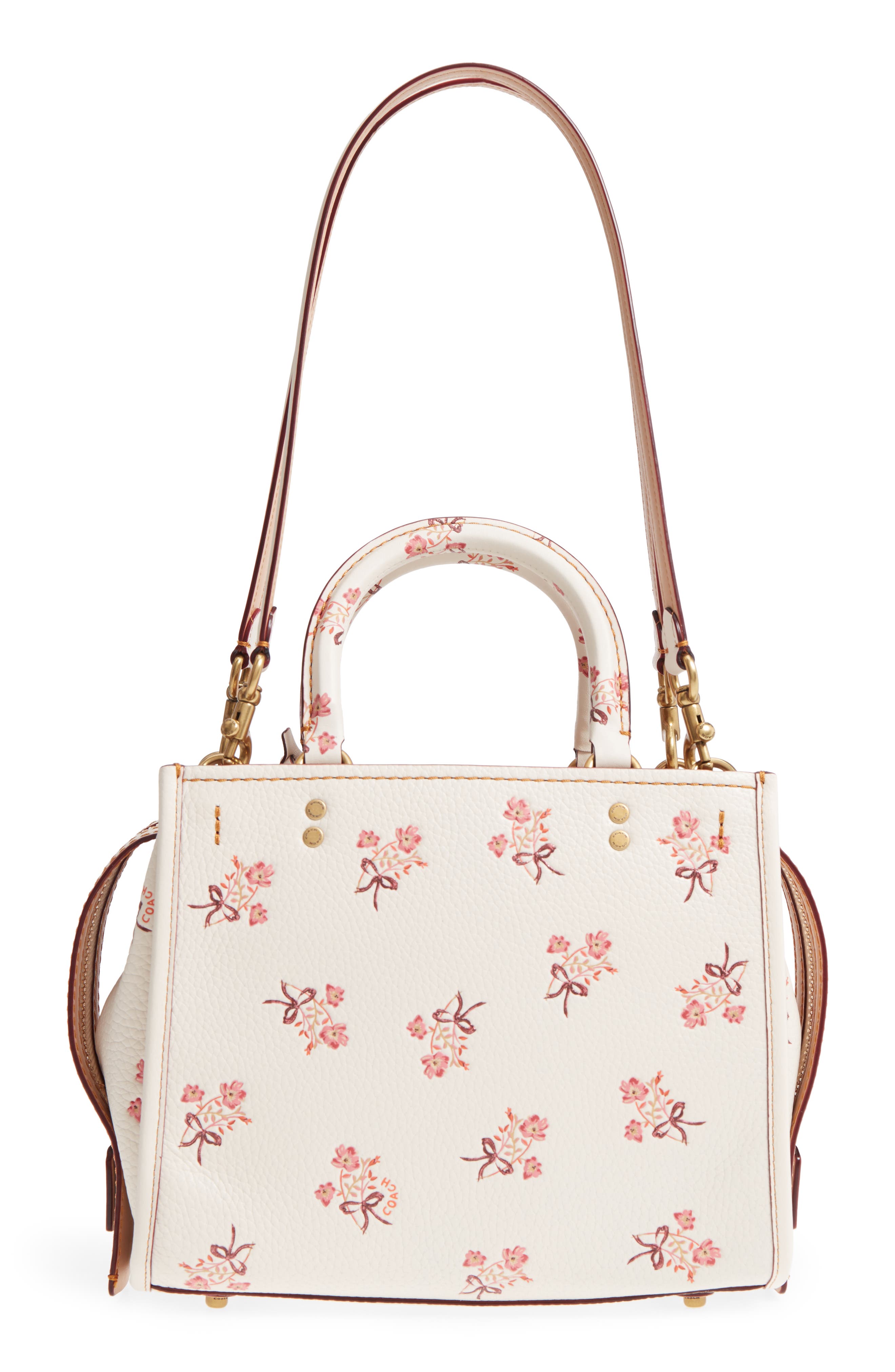 COACH 1941 Floral Bow Rogue 25 Leather Satchel, Alternate, color, 