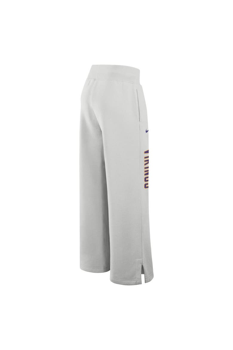 Women's Nike  Gray Minnesota Vikings Primetime Phoenix Fleece Wide-Leg Sweatpants, Alternate, color, Gray
