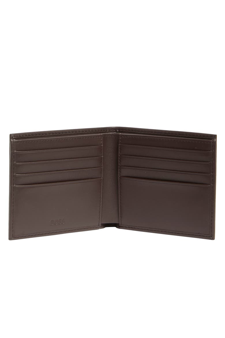 Randy Leather Bifold Wallet, Alternate, color, DARK BROWN