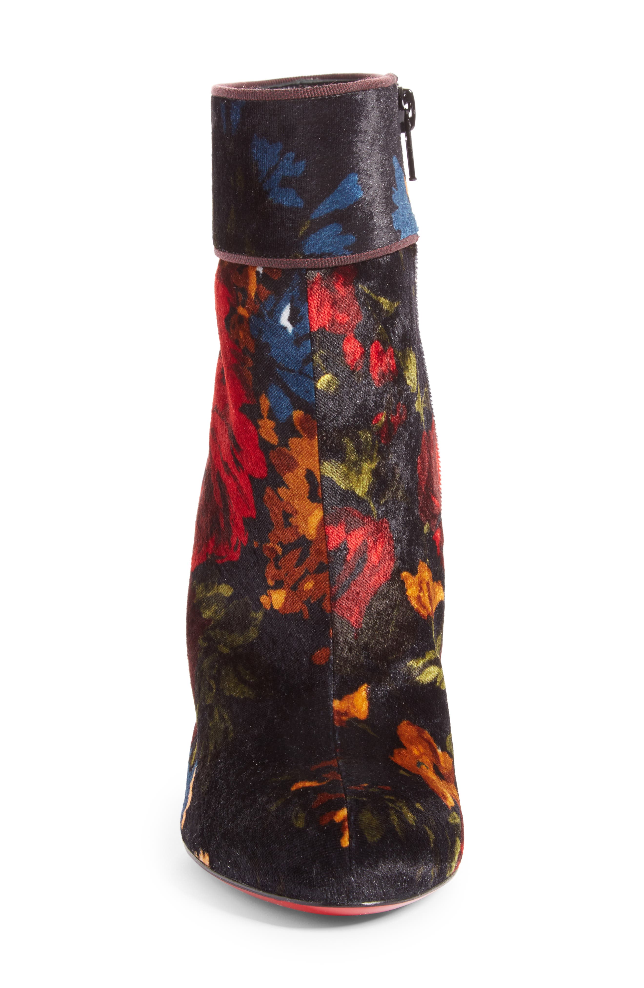 Moulamax Floral Velvet Bootie, Alternate, color, BLACK FLORAL VELVET