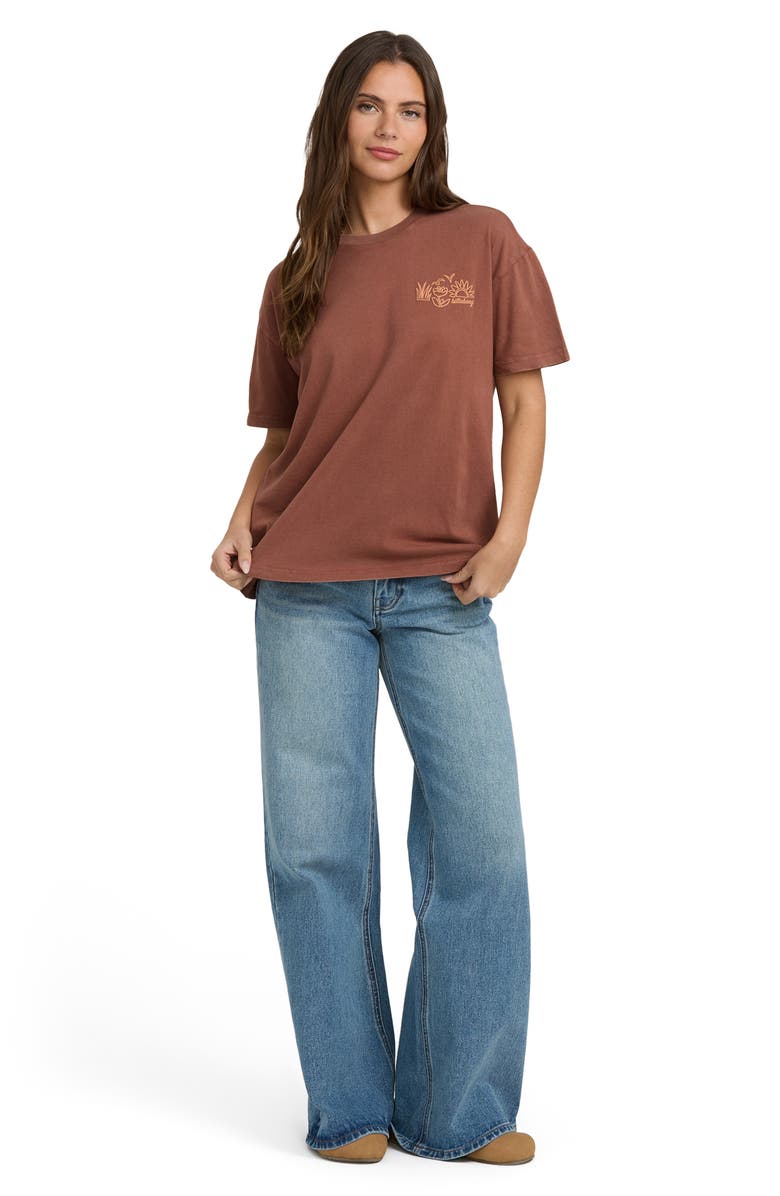 Billabong Fresh Glance Cotton Graphic T-Shirt, Alternate, color, Cowhide