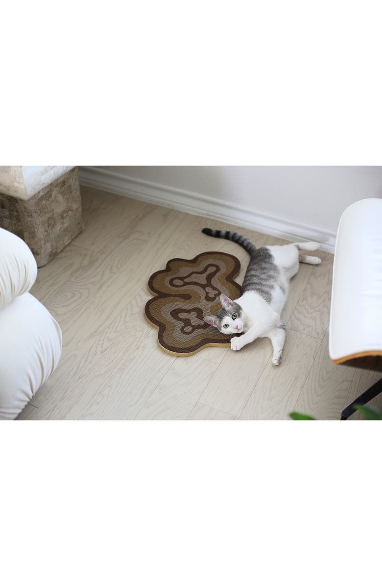 Catenary Bloom Cat Scratcher, Alternate, color, Brown