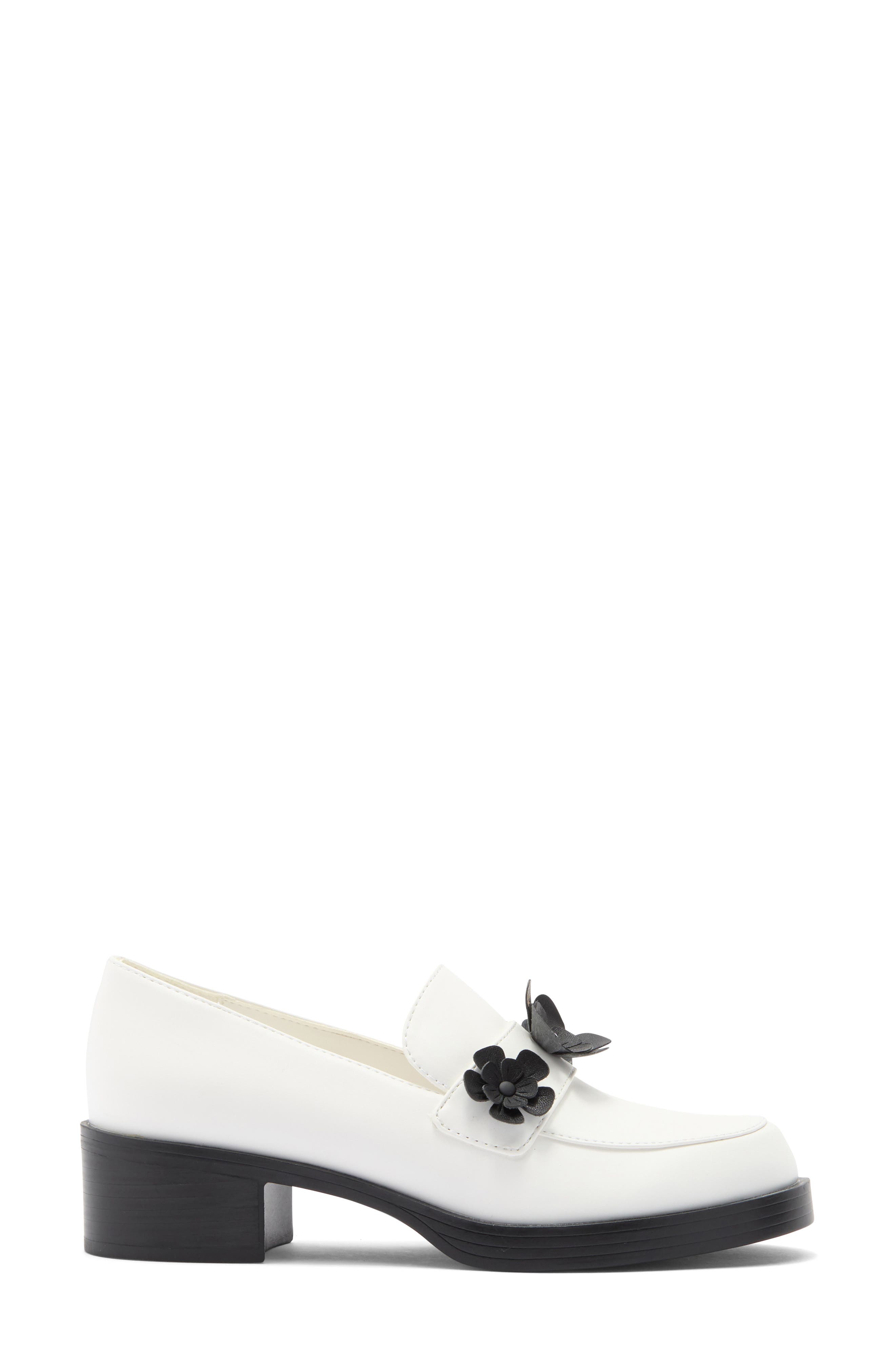 Camilia Fleur Loafer, Alternate, color, BRIGHT WHITE