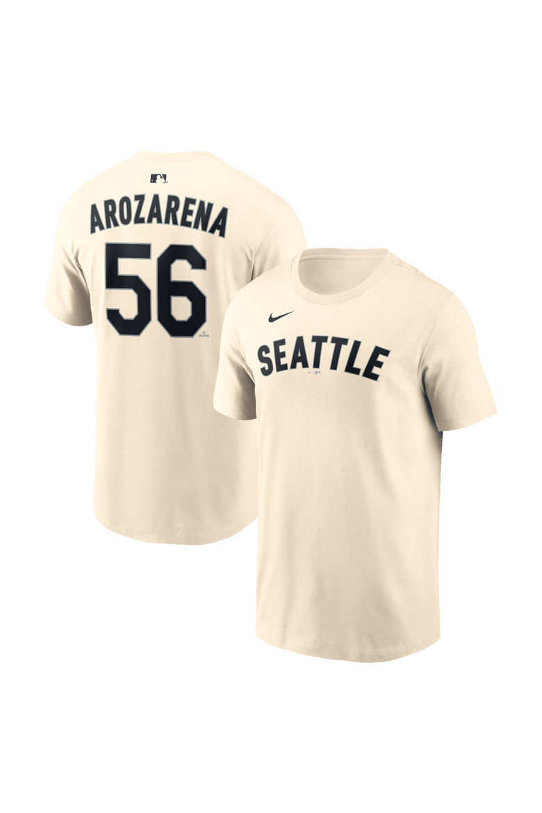 Men's Nike Randy Arozarena Natural Seattle Mariners Name & Number T-Shirt, Main, color, Natural