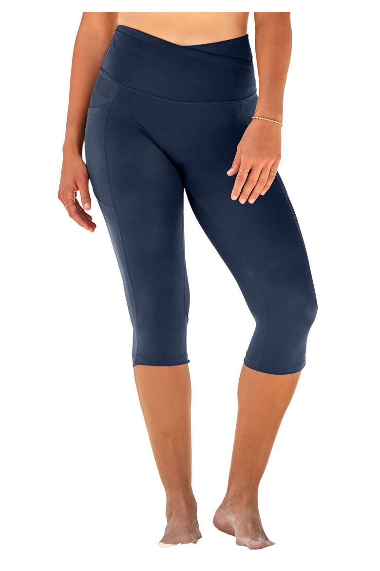 Compression Swim Capri, Main, color, NAVY