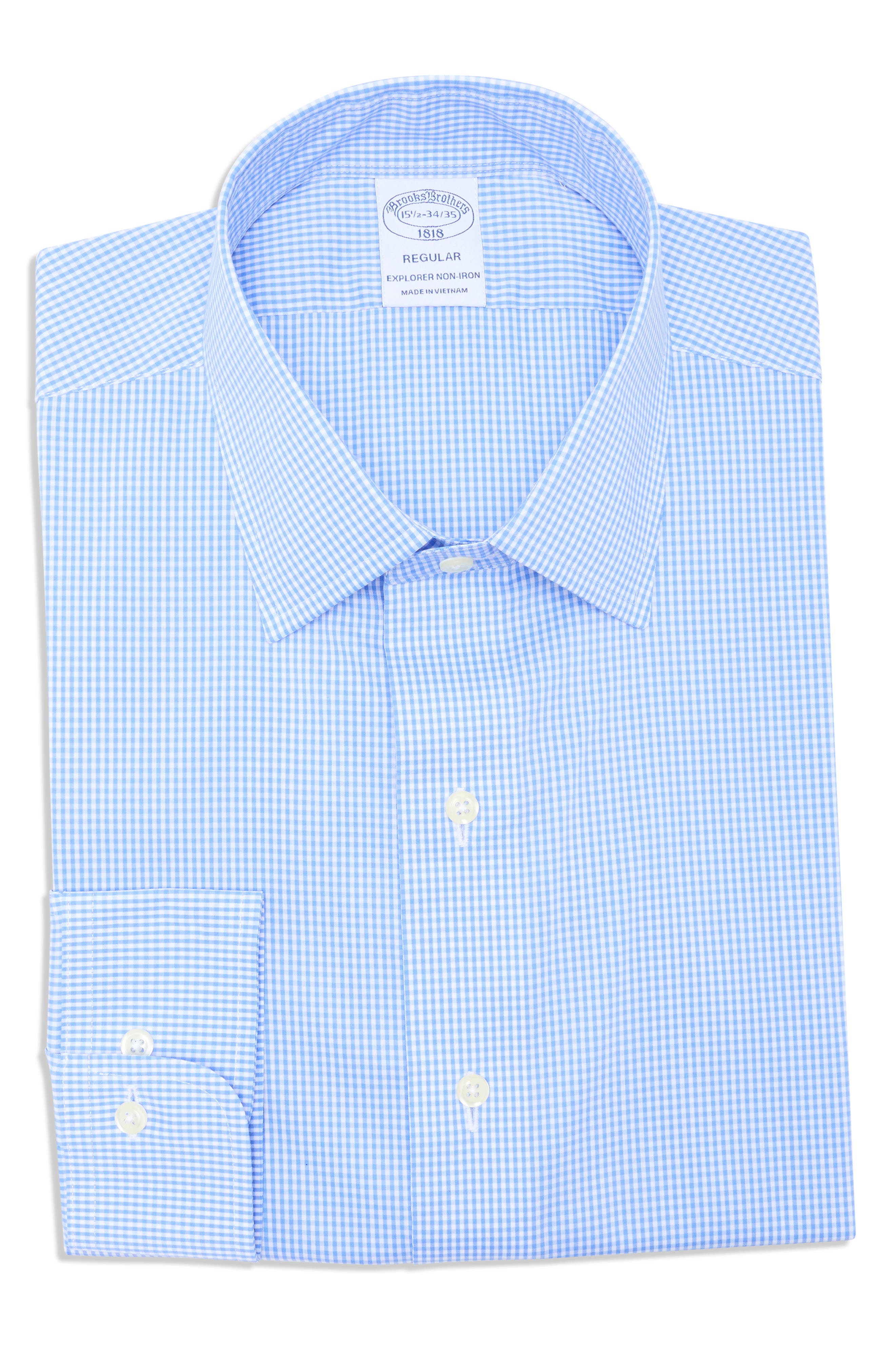 Brooks Brothers Regular Fit Explorer Non-Iron Gingham Button-Down Shirt