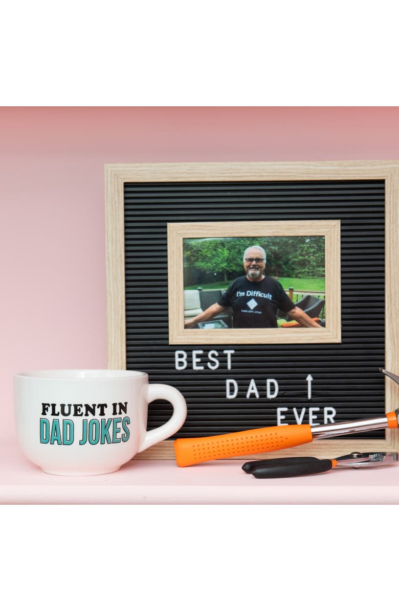 Totalee Gift Dad Jokes Cappuccino Mug Ceramic White 24 oz, Alternate, color, White