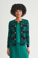Ming Wang Heritage Filigree Multi-Stitch Knit Jacket