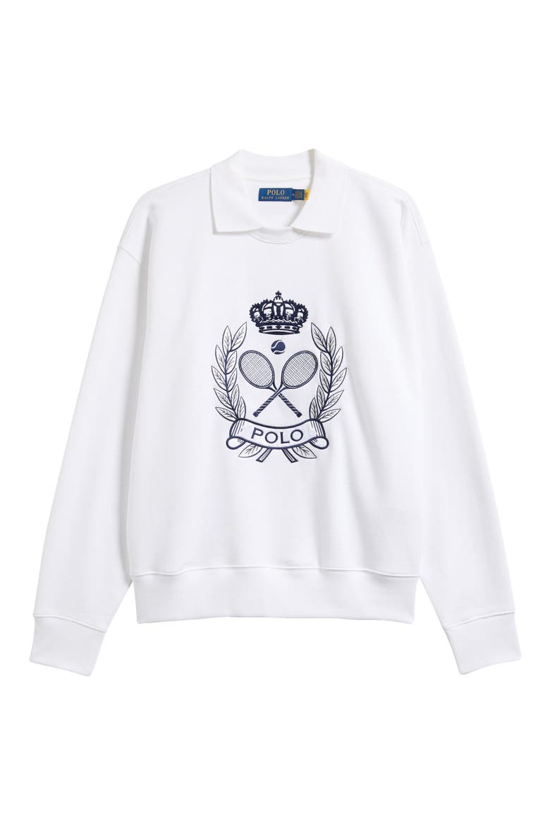 US Open Crest Relaxed Fit Sweatshirt, Alternate, color, WHITE